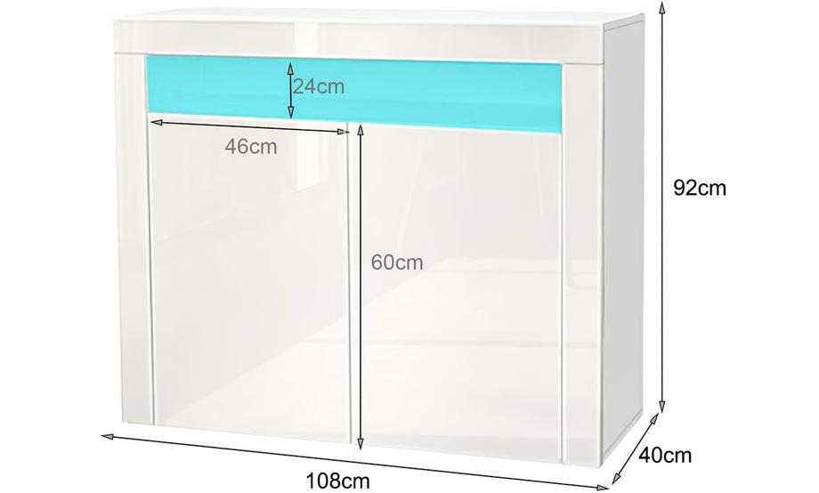 Dripex LED 2 Door Sideboard