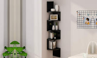 5 Tier Zig Zag Corner Wall Shelf