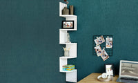 5 Tier Zig Zag Corner Wall Shelf