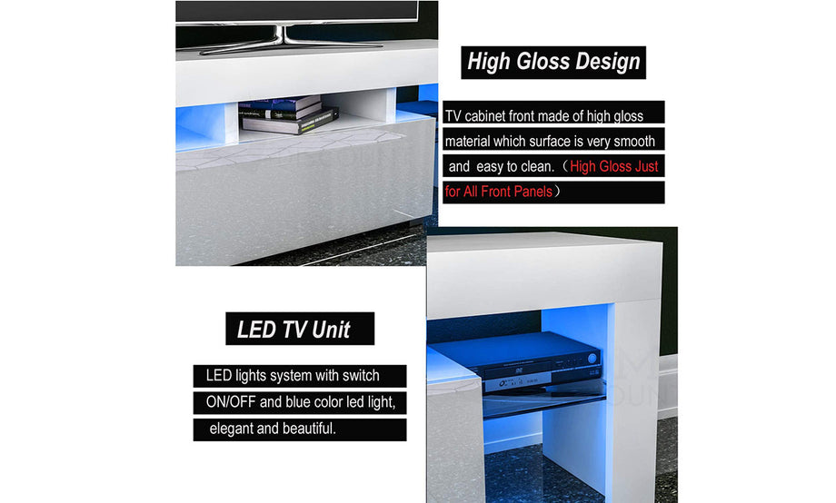 Dripex LED TV Stand up to 130cm