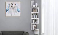 5 Tier Zig Zag Corner Wall Shelf