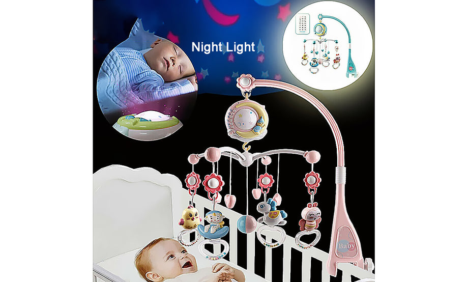 Baby Cot Bed Musical Toy Light Projector