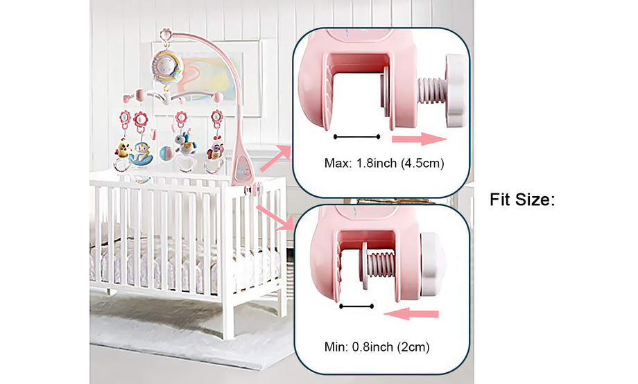 Baby Cot Bed Musical Toy Light Projector