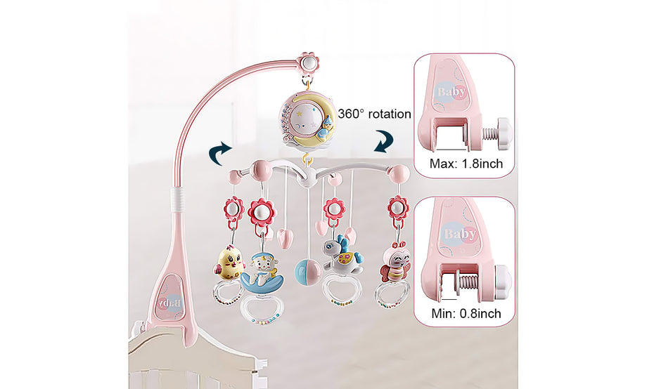 Baby Cot Bed Musical Toy Light Projector