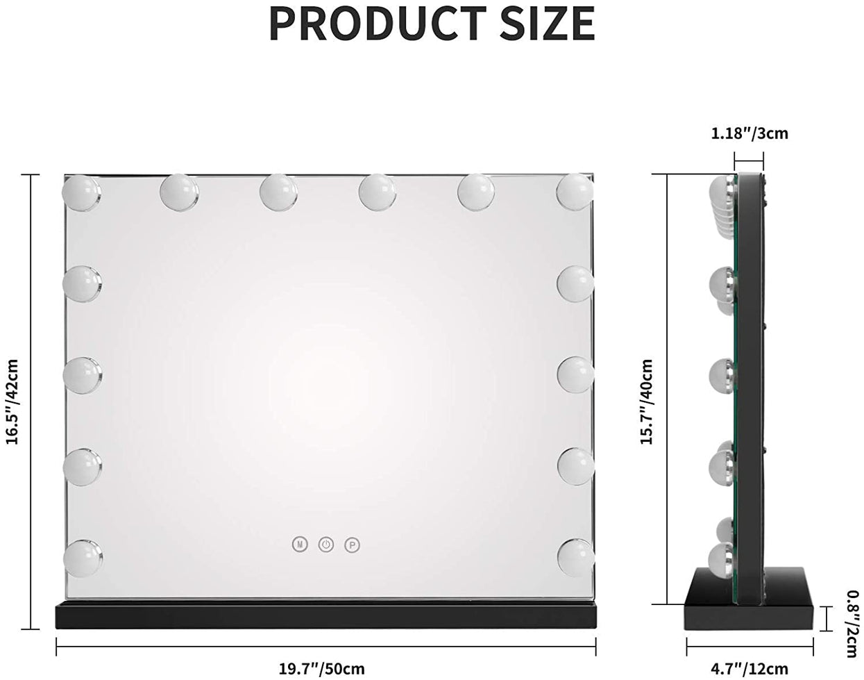 Dripex Vanity Mirror with Lights, Large Hollywood Lighted Makeup Mirro