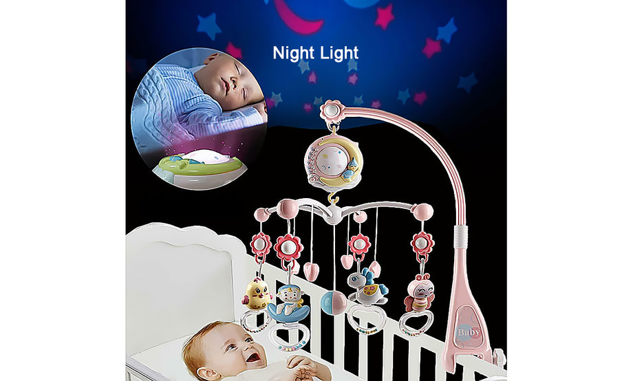 Baby Cot Bed Musical Toy Light Projector