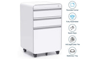Dripex 3-Drawer Mobile Vertical Filing Cabinet