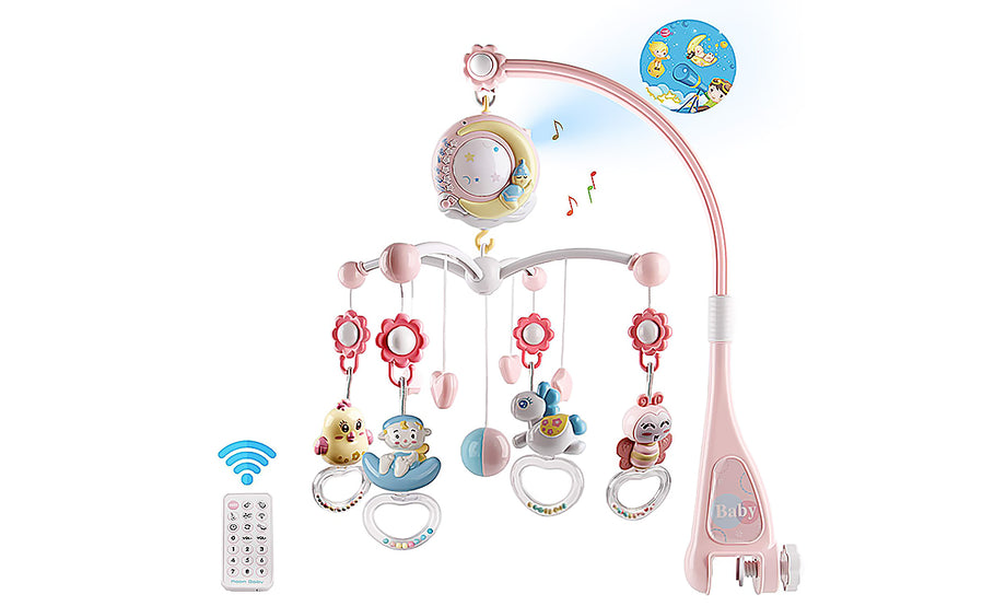 Baby Cot Bed Musical Toy Light Projector