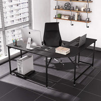 Dripex Corner Computer Desk, L Shaped Corner Gaming Desk for PC with CPU Stand