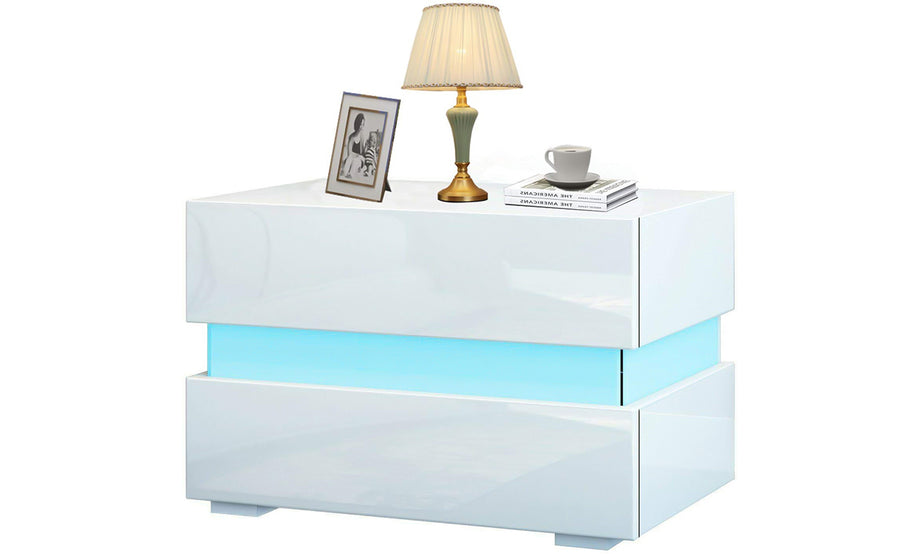 Dripex 2 Drawer LED Nightstand-45x 60 x 39cm