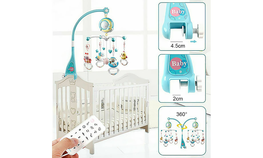 Baby Cot Bed Musical Toy Light Projector
