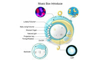 Baby Cot Bed Musical Toy Light Projector