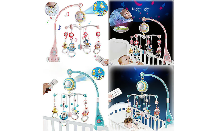 Baby Cot Bed Musical Toy Light Projector