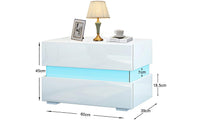 Dripex 2 Drawer LED Nightstand-45x 60 x 39cm