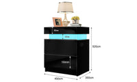 Dripex 2 Drawer LED Nightstand-45 x 35 x 52cm