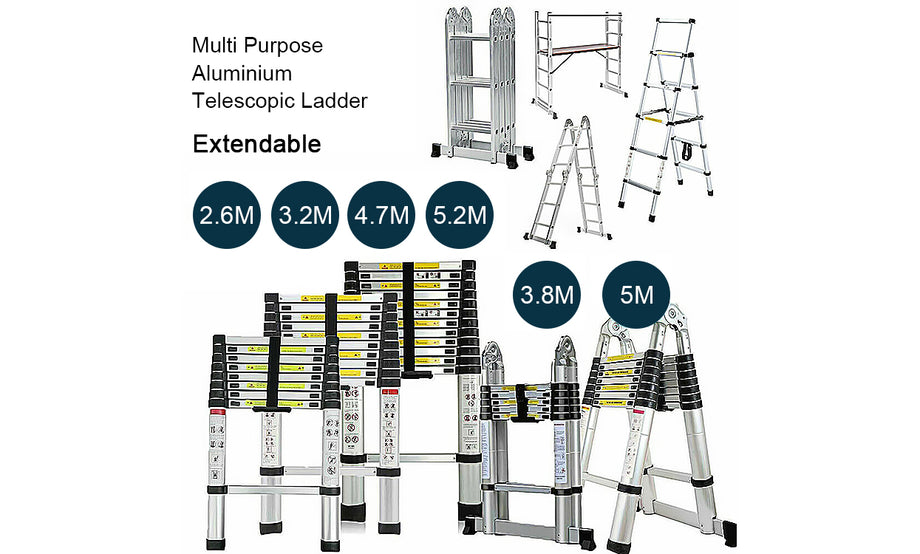 2.6M-6M Portable Telescopic Ladder Multi-Purpose