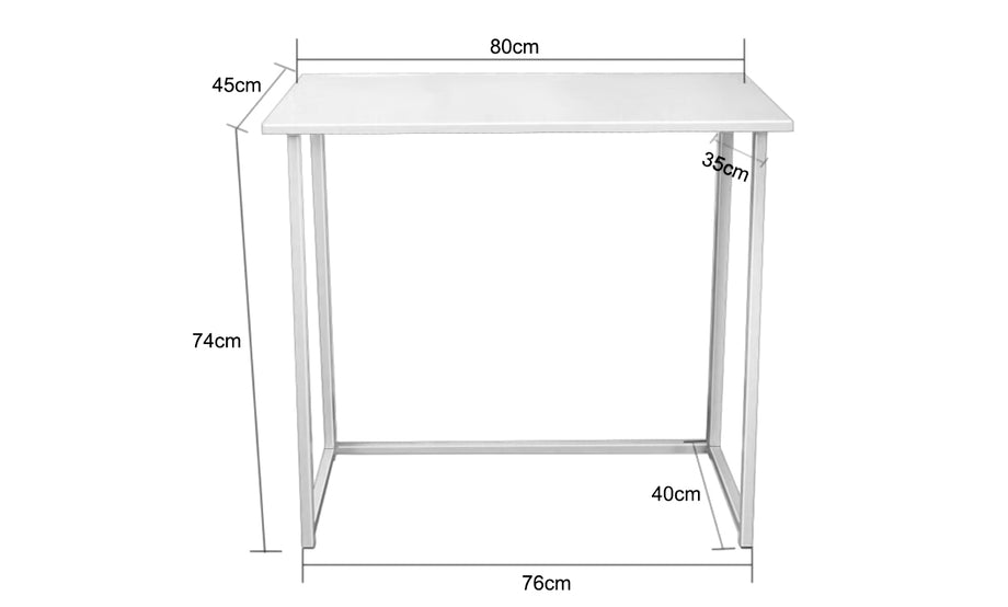 Dripex Compact Folding Desk-White