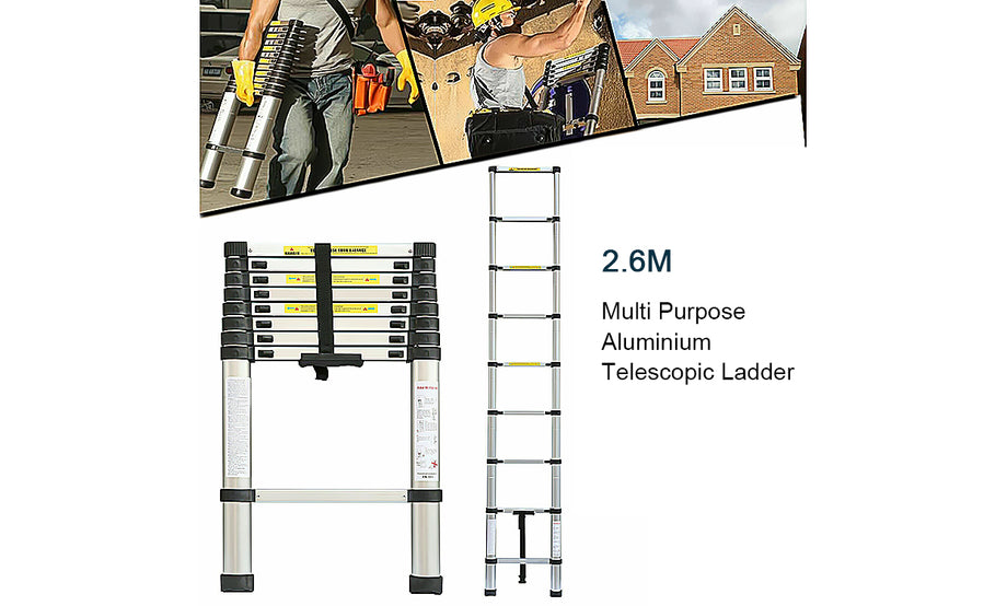 2.6M-6M Portable Telescopic Ladder Multi-Purpose
