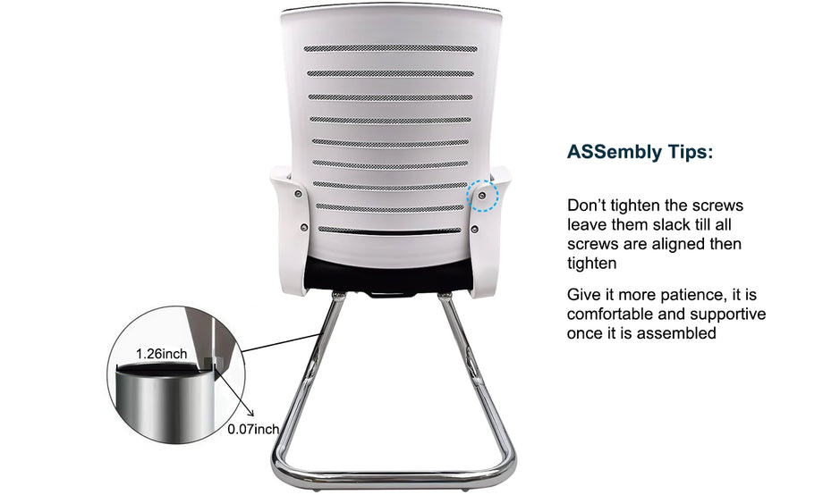 Bigzzia Office Guest Chair white