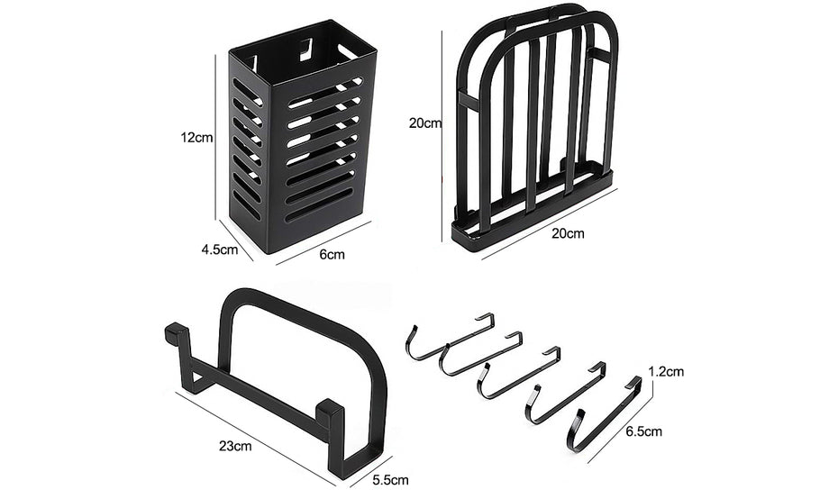 Dish Drying Rack Over Sink, iropro Stainless Steel Multi-Function Sink Dish Storage Drain Rack, Large Dish Drainer Shelf with Utensil Holder, Kitchen Space Save Must Have(Size: 85 x32 x52cm,Black)