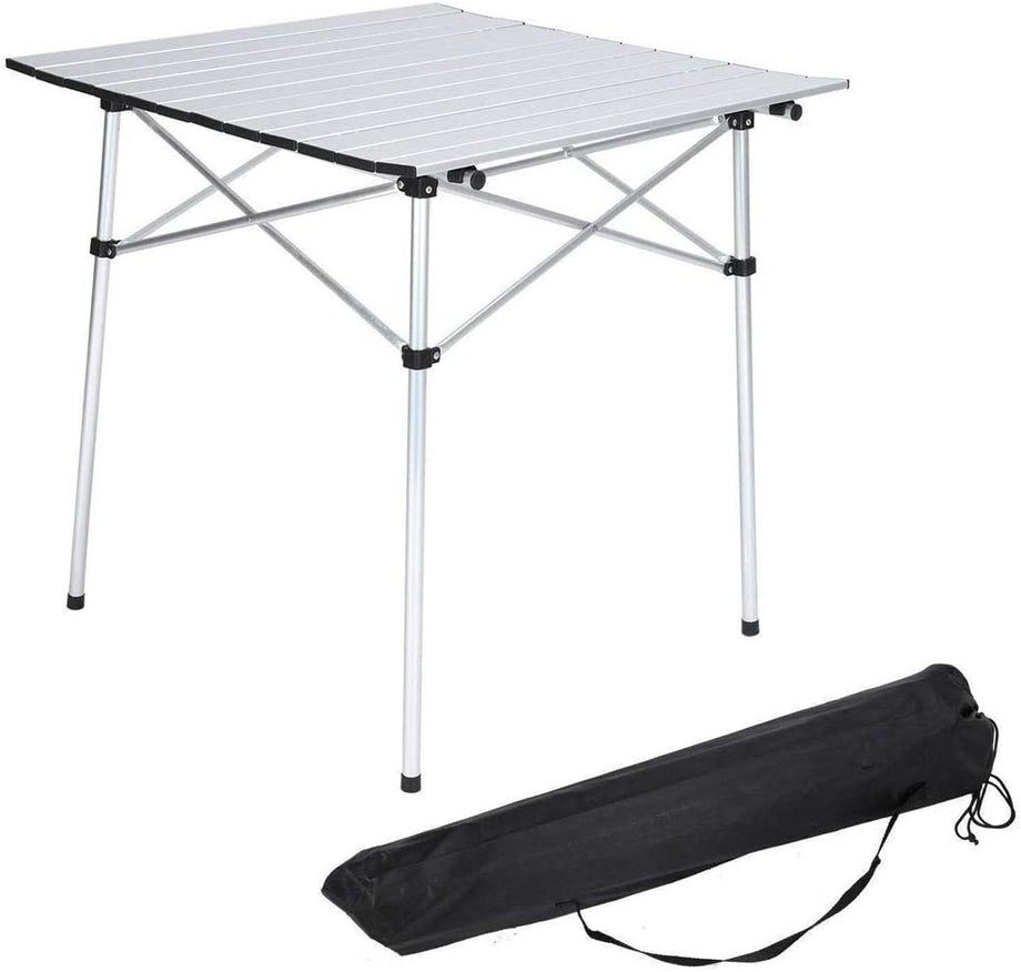 Camping Roll up Aluminum 27.5" Square Folding Table