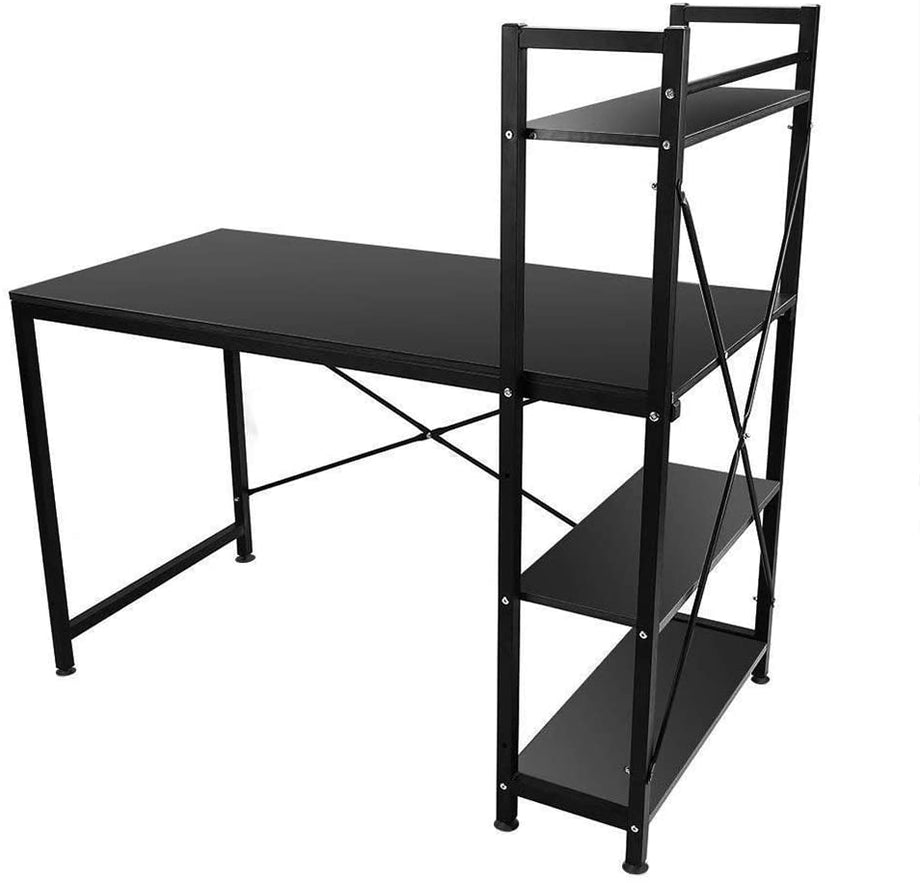 Dripex Computer Desk with 4 Tier Shelves