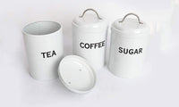 Iropro Set of 3 Airtight Tea Sugar and Coffee Storage Canister Jars