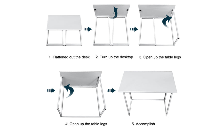 Dripex Compact Folding Desk-White