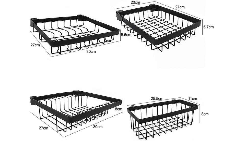 Dish Drying Rack Over Sink, iropro Stainless Steel Multi-Function Sink Dish Storage Drain Rack, Large Dish Drainer Shelf with Utensil Holder, Kitchen Space Save Must Have(Size: 85 x32 x52cm,Black)