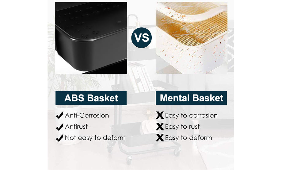 Dripex 4-Tier Rolling Multi Function Storage Trolley Utility Cart