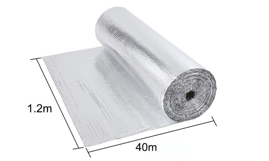 Dripex Double Aluminium Bubble Foil Insulation Loft Wall Boat Loft Caravan Home Wall Shed - Various Size