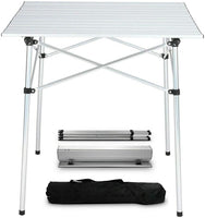 Camping Roll up Aluminum 27.5" Square Folding Table