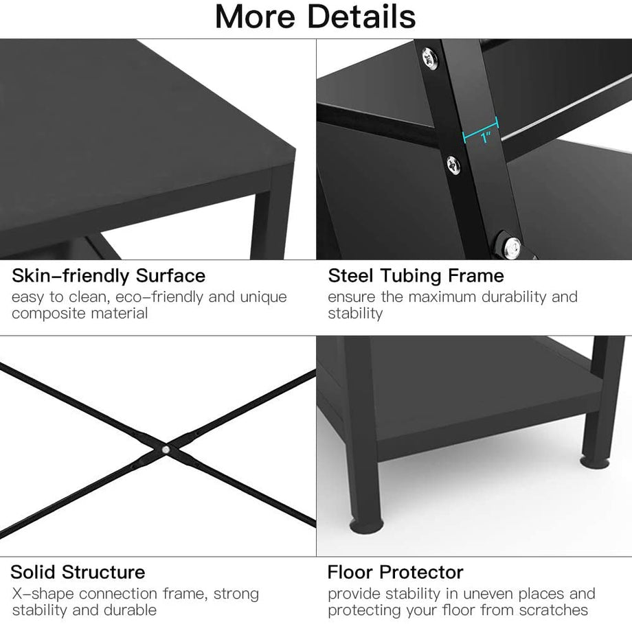 Dripex Computer Desk with 4 Tier Shelves