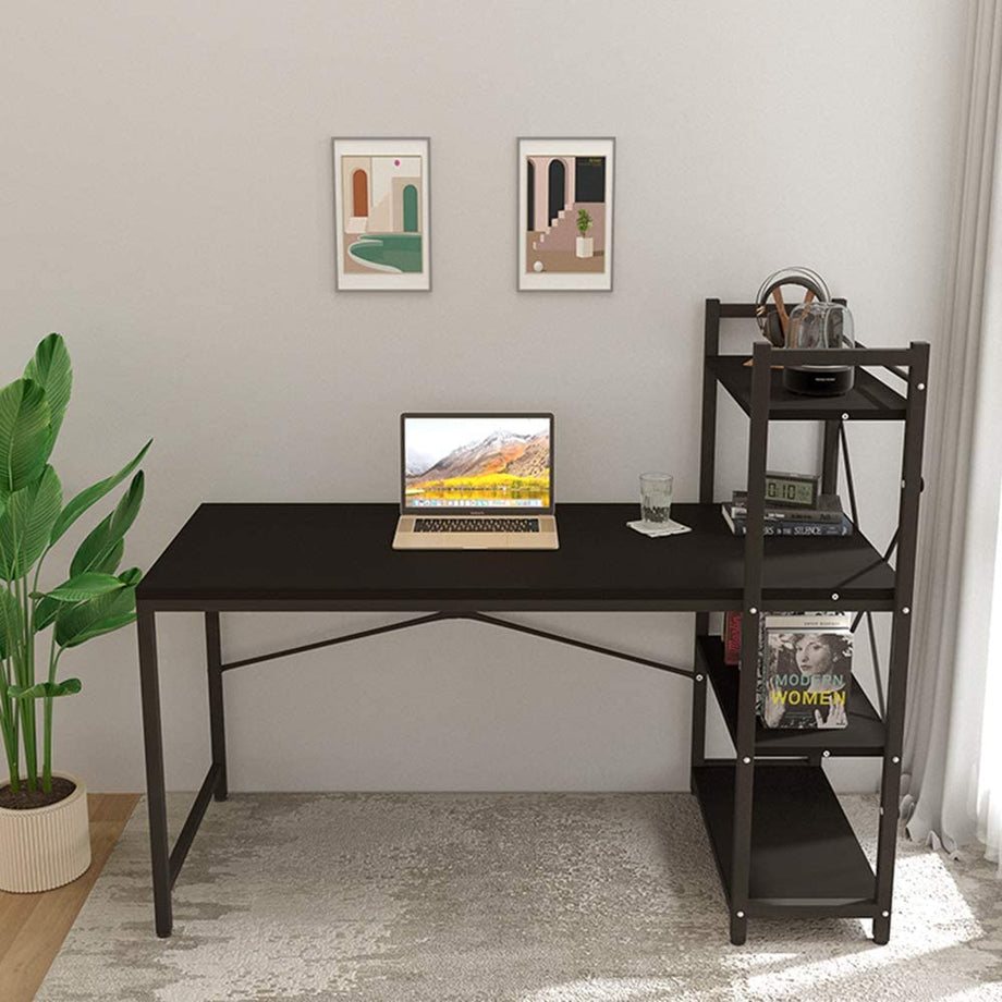Dripex Computer Desk with 4 Tier Shelves
