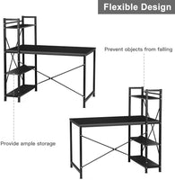 Dripex Computer Desk with 4 Tier Shelves