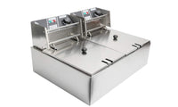 iropro 20L Stainless Steel Deep Fat Fryer 2500W with Dual Cover, Easy Clean and Adjustable Temperature Control
