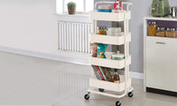 Dripex 4-Tier Rolling Multi Function Storage Trolley Utility Cart