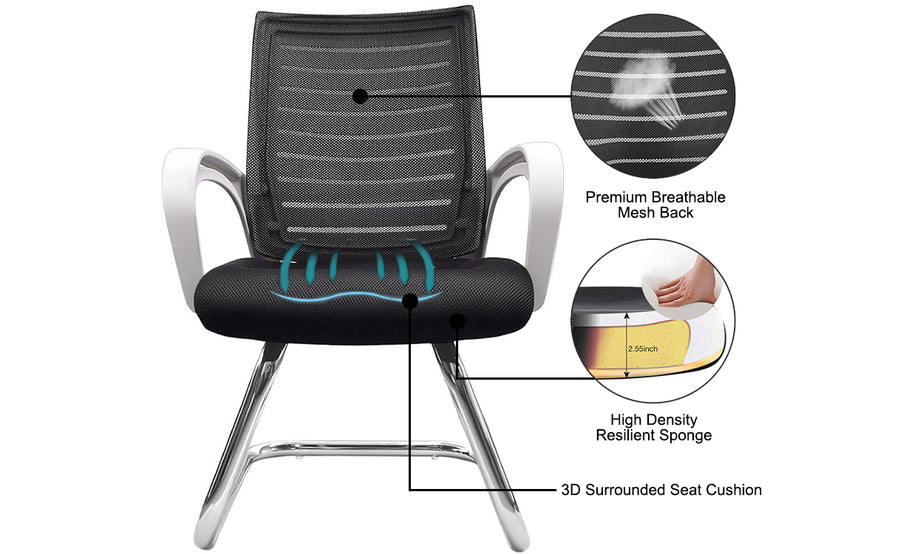 Bigzzia Office Guest Chair white