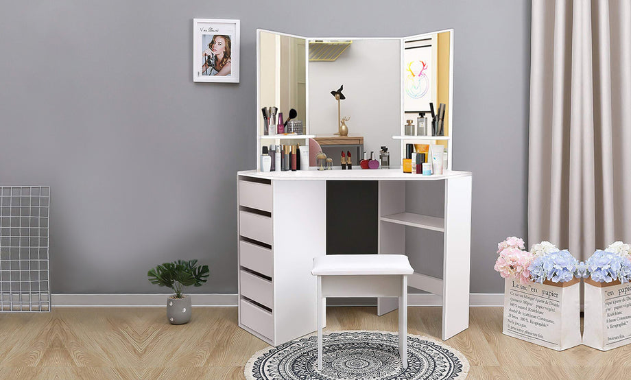 Dripex Corner Dressing Table