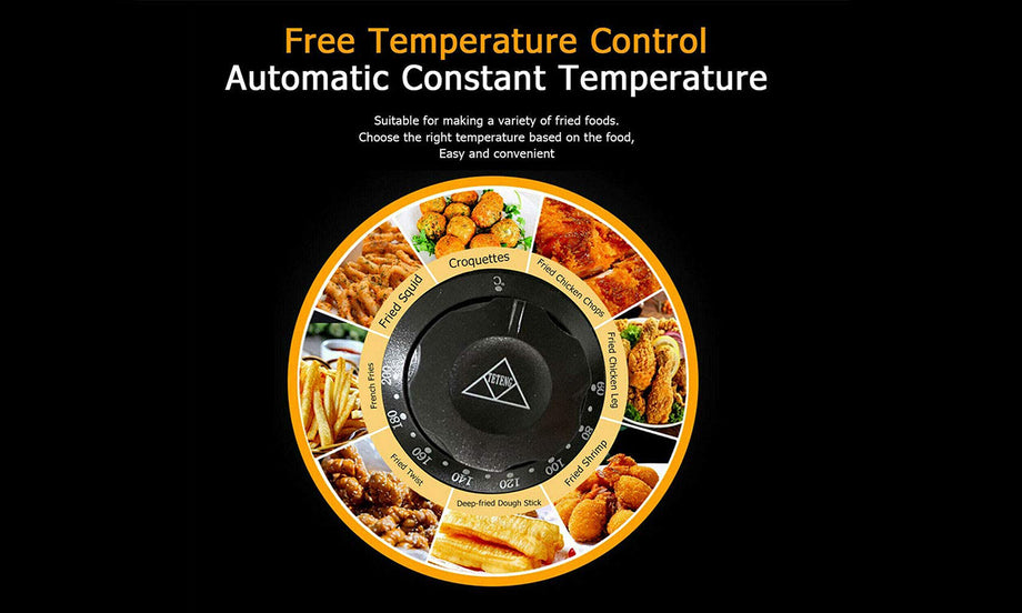 iropro Deep Fat Fryer, 10 Litre with Adjustable Temperature Control, 2500W Commercial Countertop Home Use and Removable Basket for Easy Clean, Stainless Steel Material
