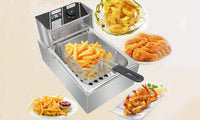 iropro Deep Fat Fryer, 10 Litre with Adjustable Temperature Control, 2500W Commercial Countertop Home Use and Removable Basket for Easy Clean, Stainless Steel Material