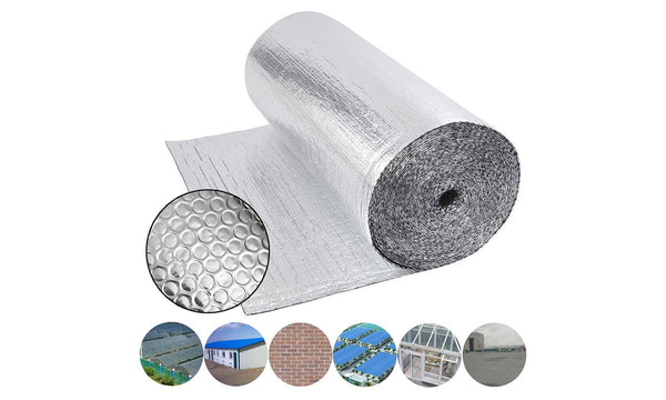 Dripex Double Aluminium Bubble Foil Insulation Loft Wall Boat Loft Caravan Home Wall Shed - Various Size