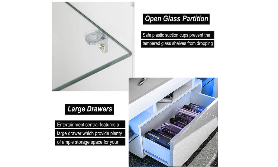 Dripex LED TV Stand up to 130cm