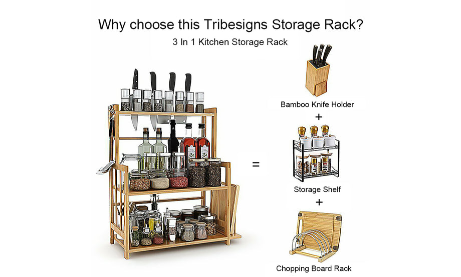 Kitchen Spice Rack Standing Organizer
