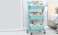 Dripex 3-Tier Rolling Multi Function Storage Trolley Utility Cart
