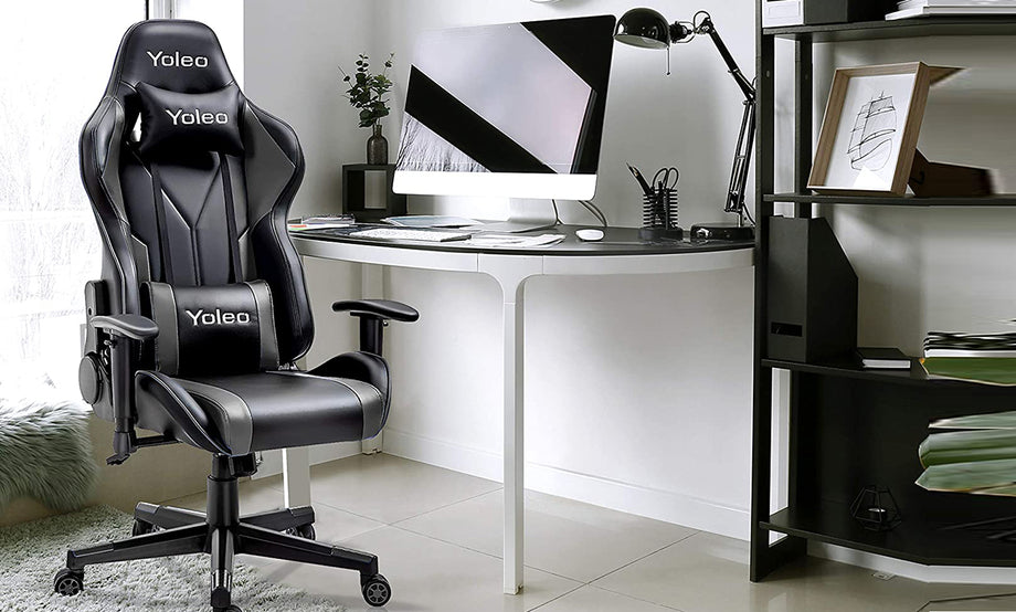 Yoleo PC & Racing Game Chair-155 Degree-Black