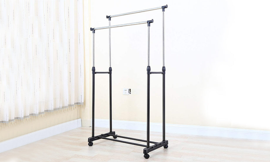 85 cm W Double Adjustable Garment Rack