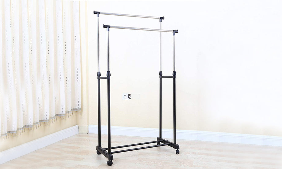 85 cm W Double Adjustable Garment Rack