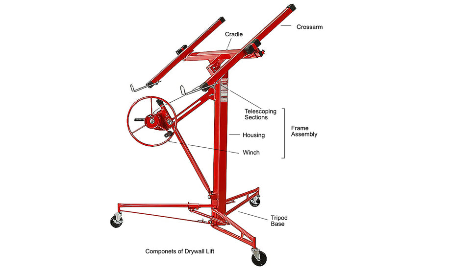 Drywall Hoist Caster Lift Board Panel